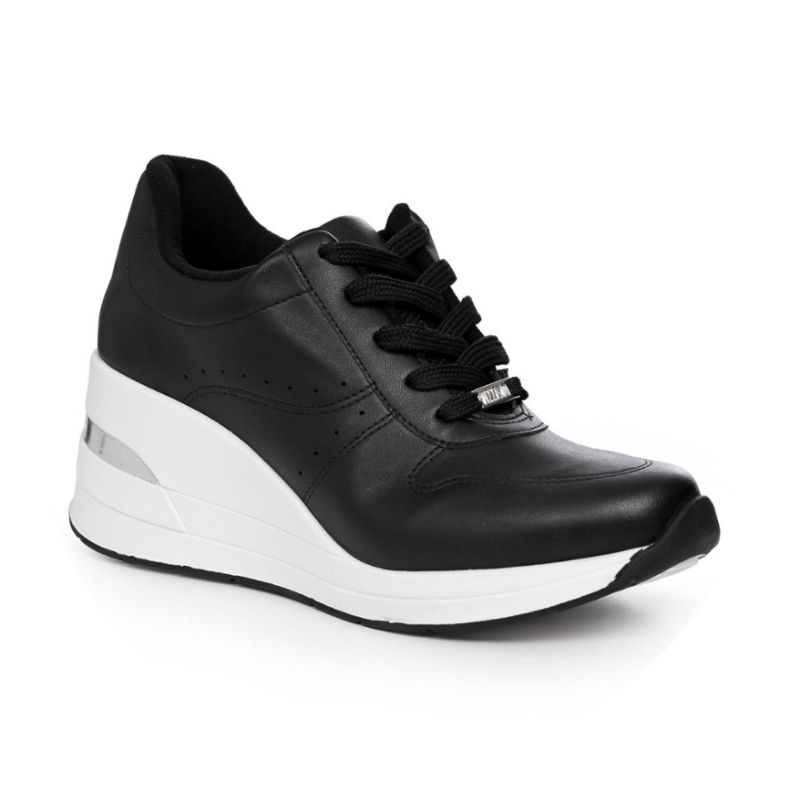 Feminino Vizzano TÃªnis Flatform Vizzano Listras Rosa Salto