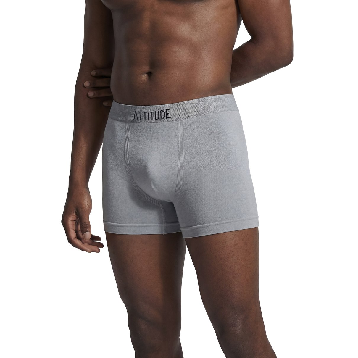 Cueca Boxer Sem Costura em Poliamida Elastano Masculina - Attitude