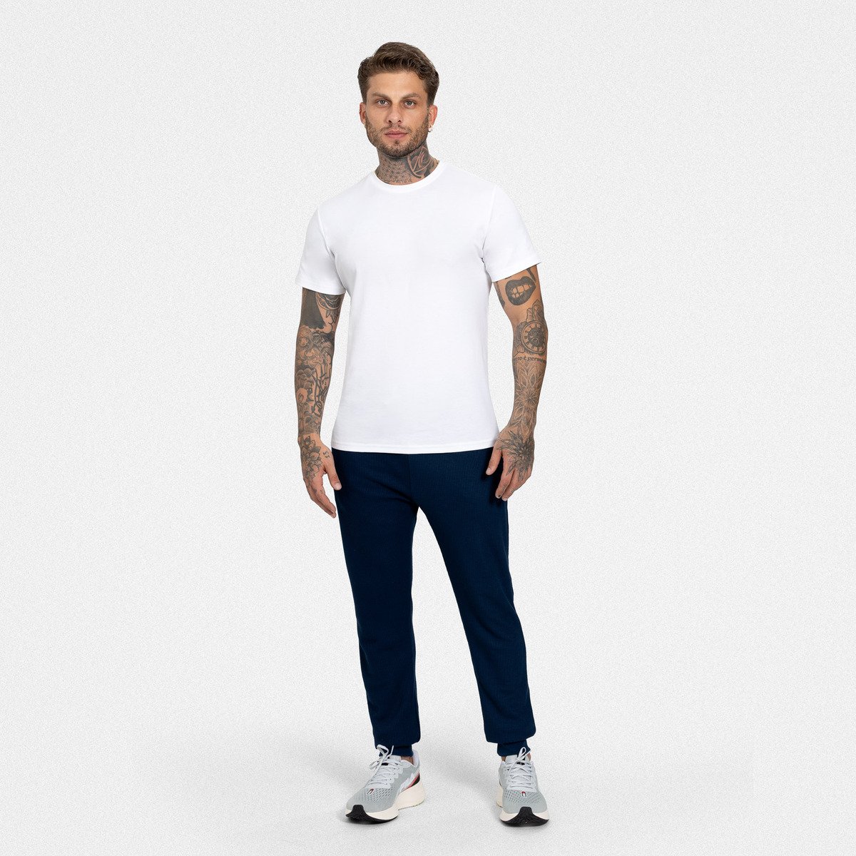 Cal&ccedil;a Jogger Masculina Texturizada com Bolsos em Z&iacute;per - Attitude